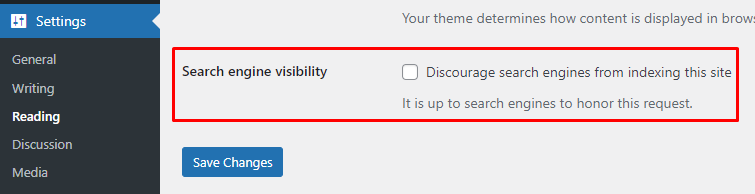discourage setting in wordpress